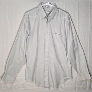 Men's Aigner Light Gray Button Down Shirt Classic   Menswear Large